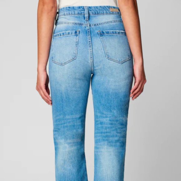 BLANKNYC THE BAXTER RIBCAGE STRAIGHT LEG CROP BUTTON FLY RIPPED JEANS NWT - Picture 2 of 12